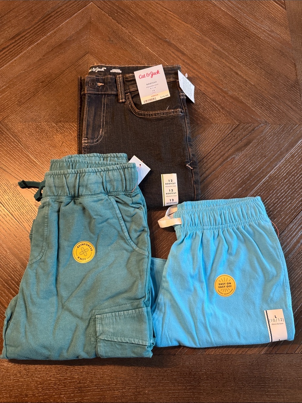 Cat & Jack Boys Bundle of Bottoms Pants & Shorts Size Large (10/12) New NWT